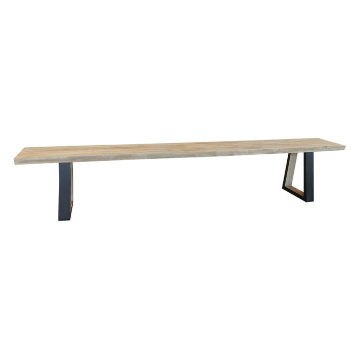 Lot de 2 bancs en bois d'acacia 230cm HERA