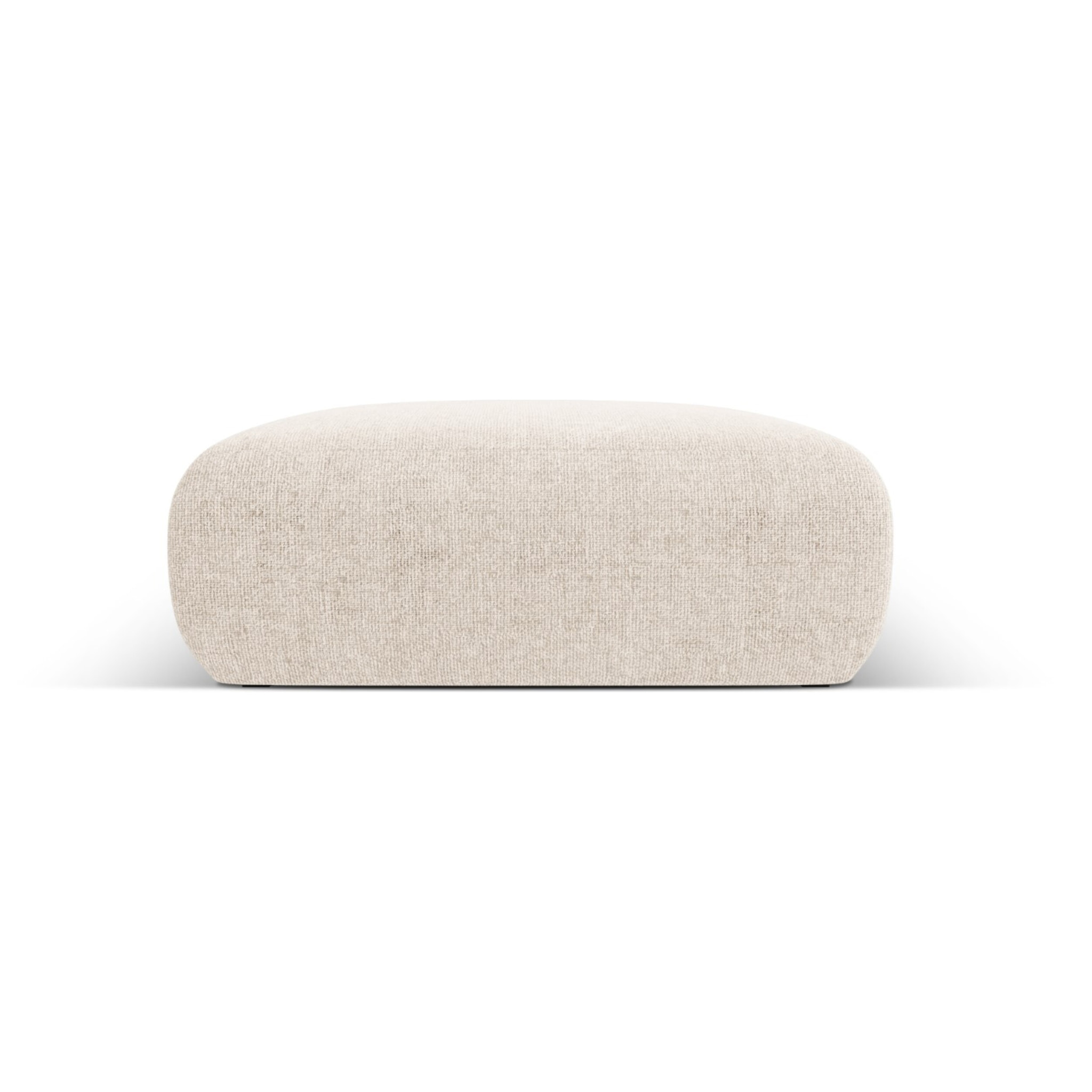 Pouf "Nolio" 2 places en chenille beige clair