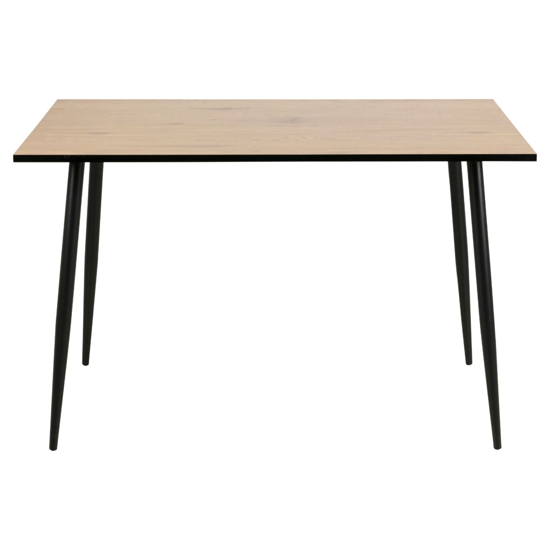 Table à manger 4 personnes bois et noir 120cm ALMA