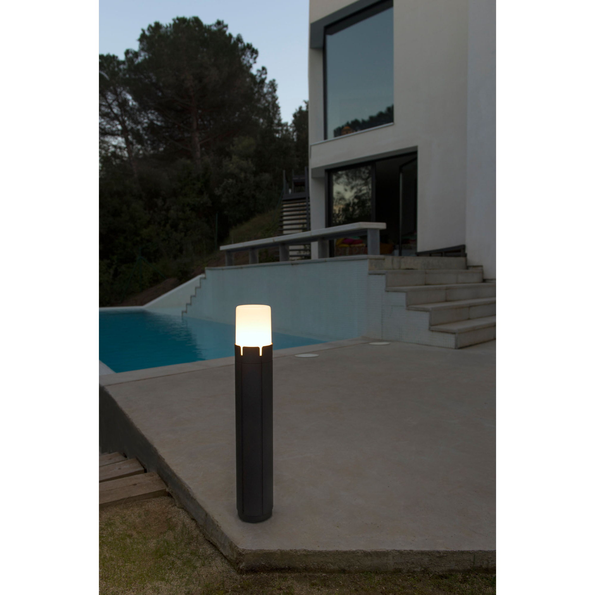 TRAM Lampe balise gris foncé h 63cm