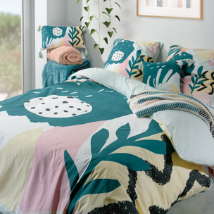 Parure housse de couette 3pcs 100% coton premium 57fils emilia