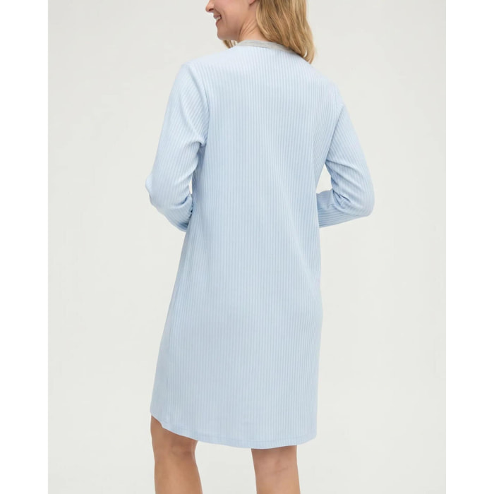 Camisón mujer lencero raso de manga larga