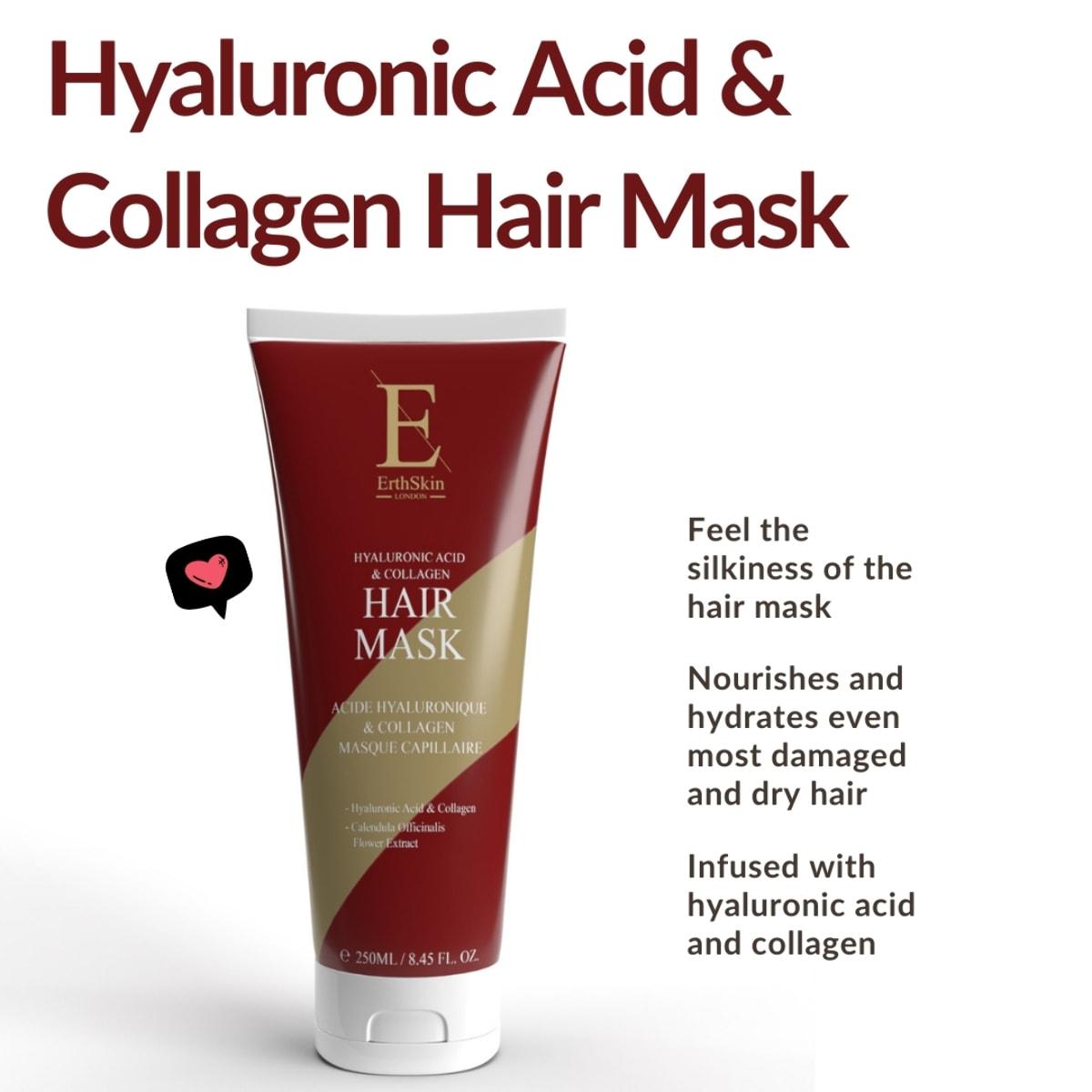 Mascarilla capilar de ácido hialurónico y colágeno