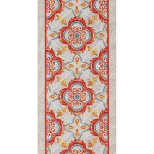 Passatoia tappeto cucina bagno ingresso multiuso, disegno ceramica stile maiolica