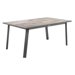 Table de jardin extensible Pavane Pécan & Graphite