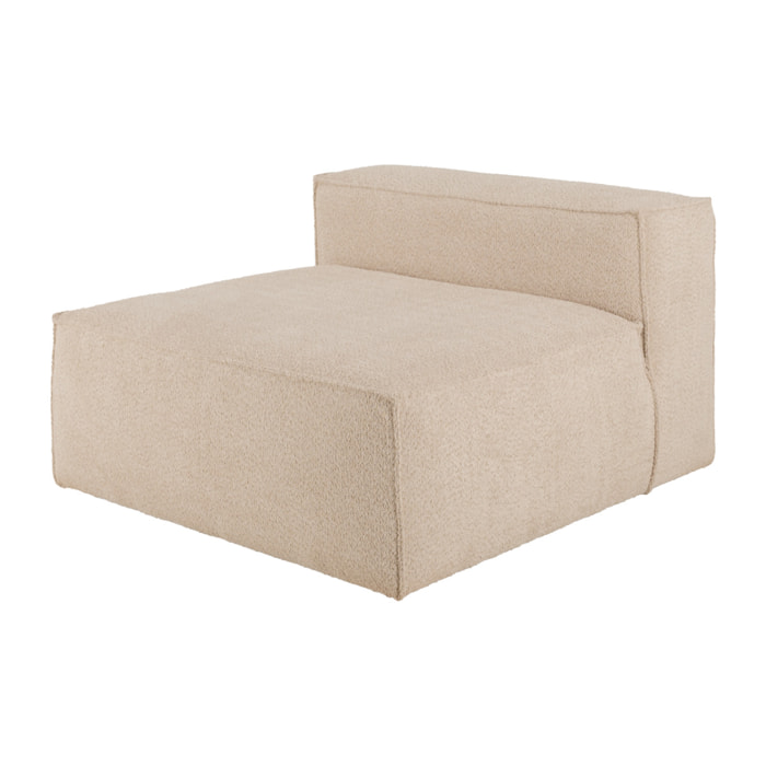 Fauteuil en bouclé couleur beige de 110x90cm Hauteur: 70 Longueur: 110 Largeur: 90