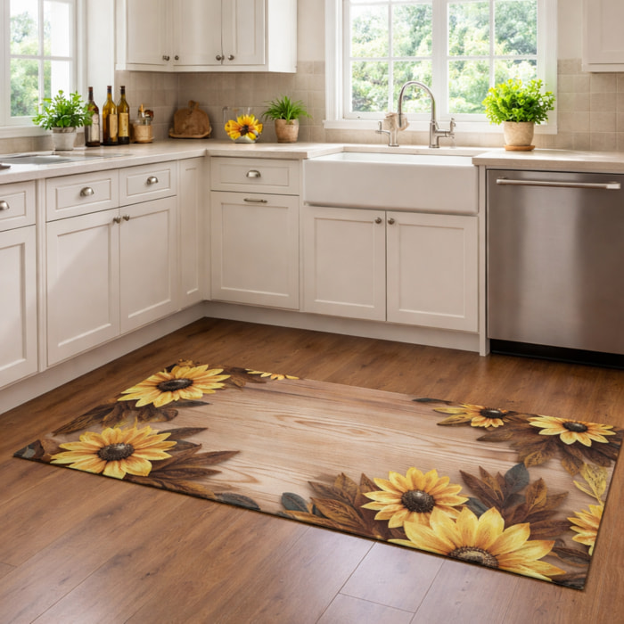 CASSESE HOME Passatoia/Tappeto Bordato in Poliestere con Retro Antiscivolo in PVC Made in Italy_Dec.1089