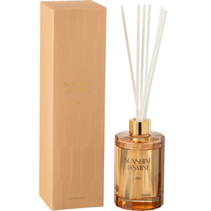 J-Line huile parfumée + bâtons Sunshine Jasmine - verre - orange