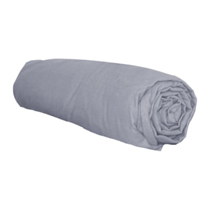 Drap housse en flanelle - Gris souris