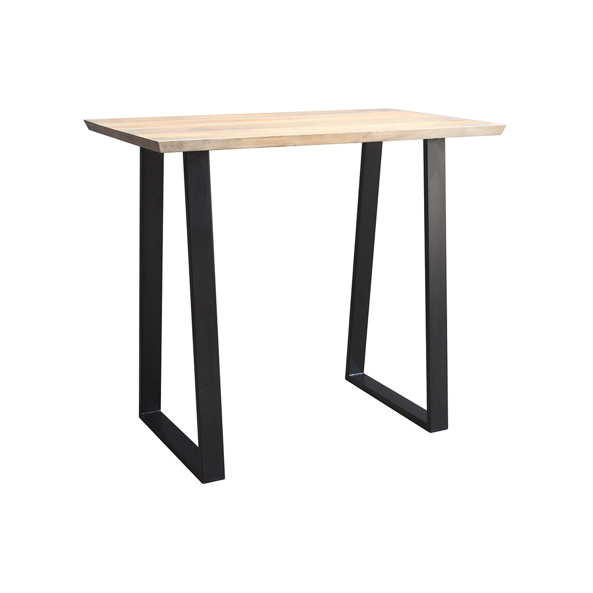 Table de bar en bois manguier massif et métal noir L120 cm VIJAY