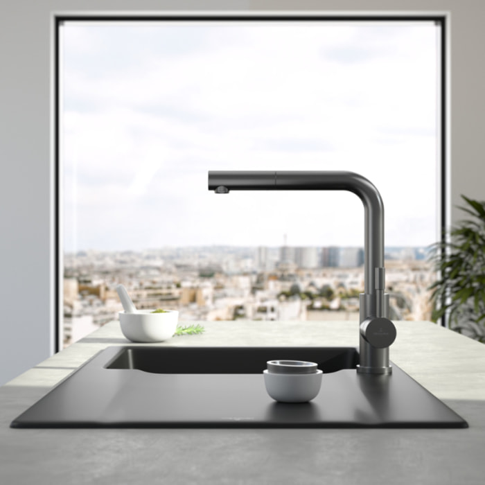 Robinet cuisine VILLEROY ET BOCH Steel Shower