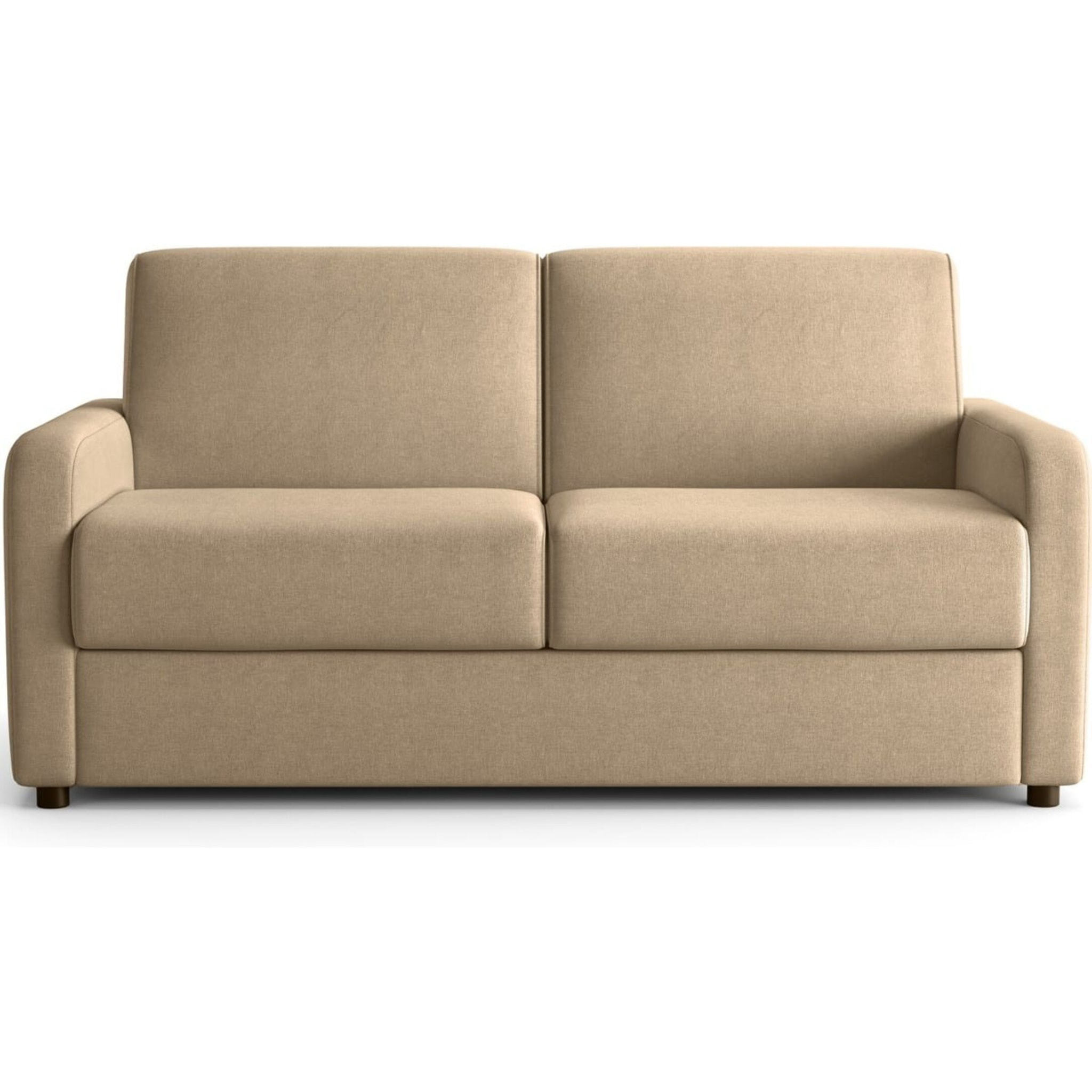 Canapé droit convertible 3 places en tissu chenille - ouverture express - LUMIO