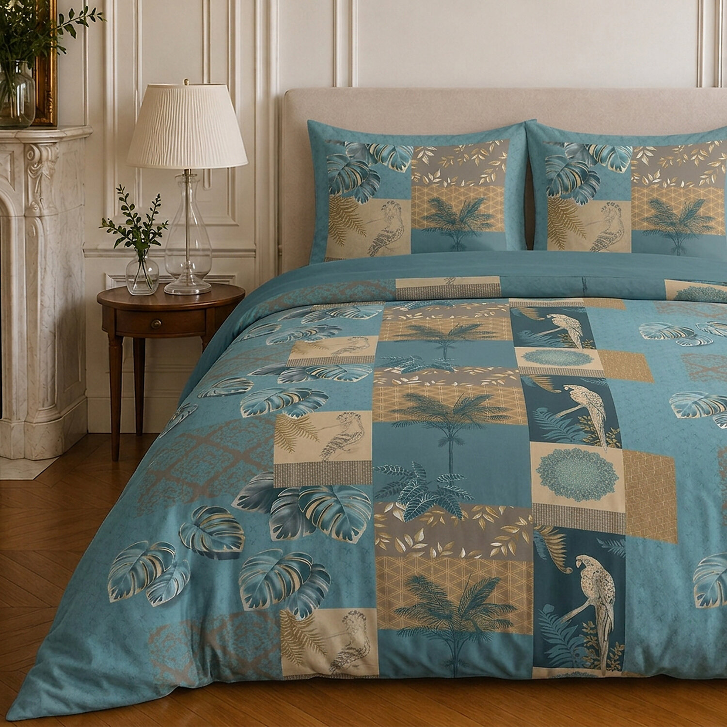 Parure housse de couette 100% microfibre motif tropical - SURINAME