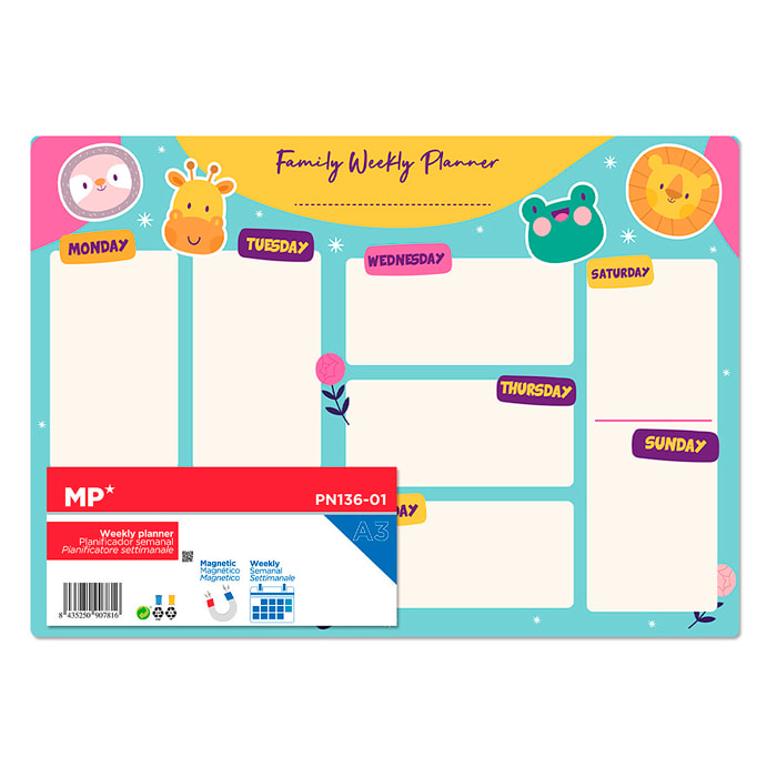 ORARIO SETTIMANALE MAGNETICO A3