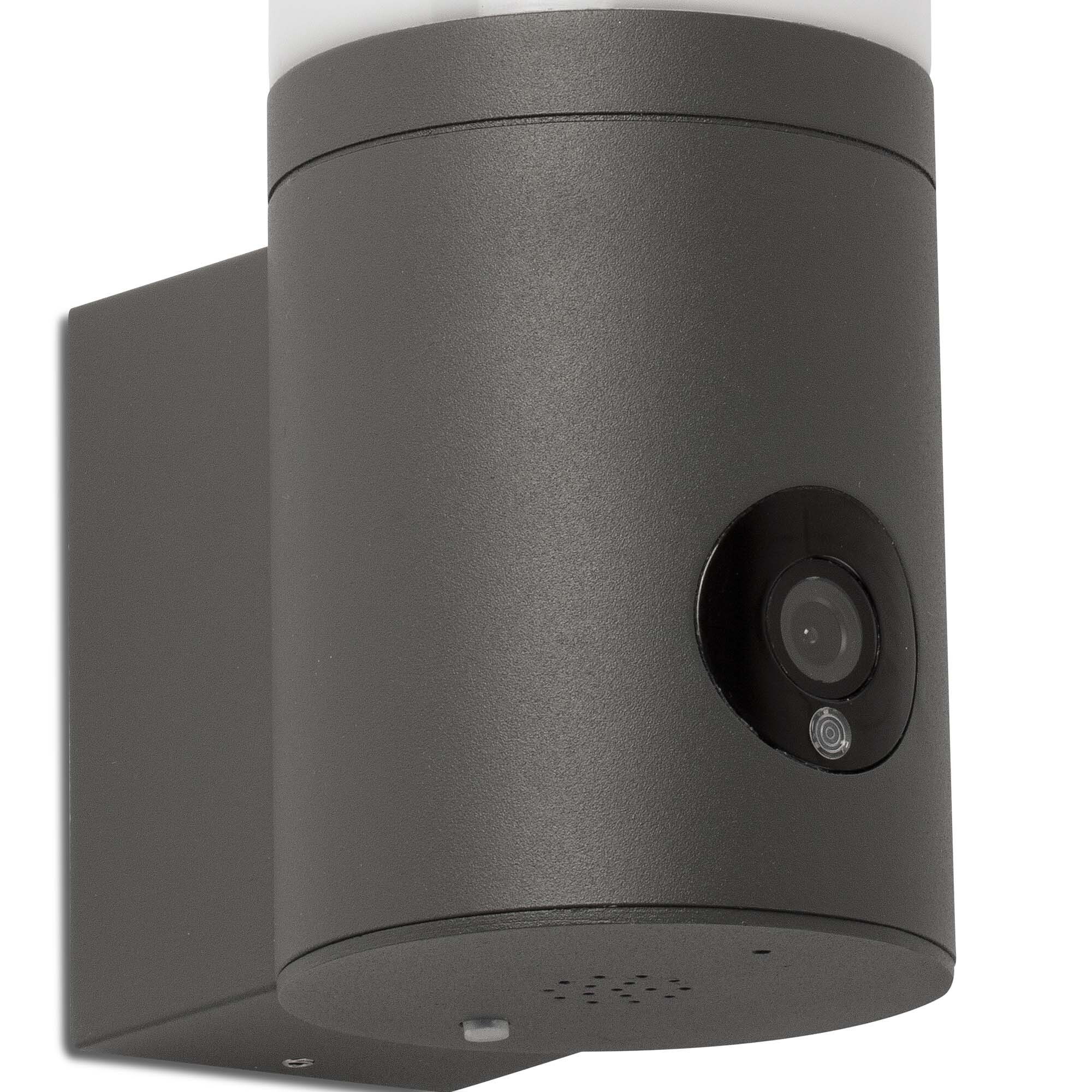ORWELL LED Lampe applique gris foncé avec caméra