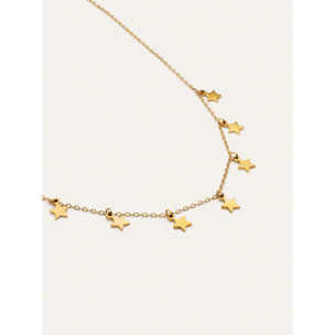 Collana Mini Stars Acciao Placcato Oro