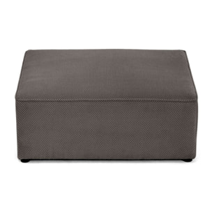 Topaze - pouf - en velours texturé - Gris