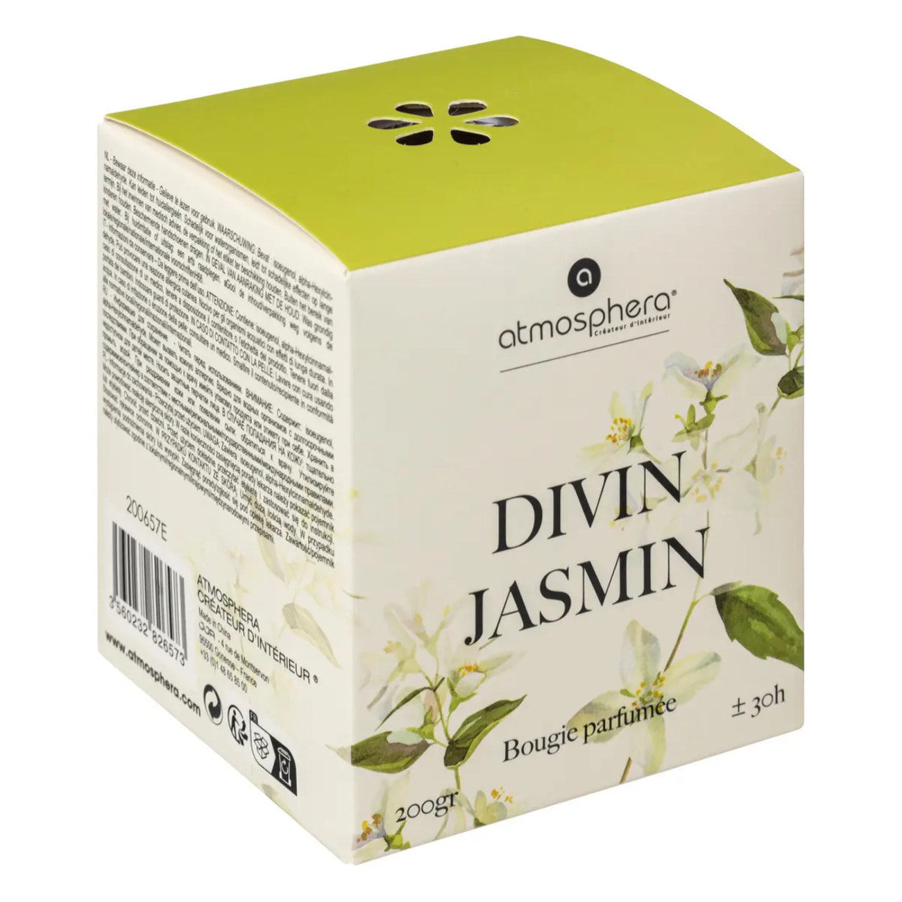 Bougie parfumée cloche "Oudy" 200g jardin d'été et jasmin