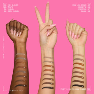 NYX Professional Makeup Fluff & Snatch Crayon Sourcil Précision Effet Poudré ESPRESSO