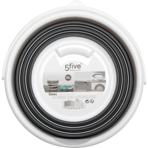 Seau pliable 10L blanc gris