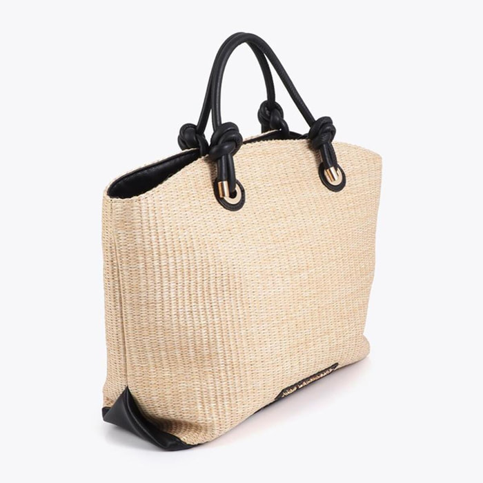 Borsa tote effetto rafia