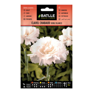 Semillas de Clavel doble blanco Batlle