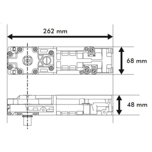 Système de fermeture à freinage hydraulique Janus Linteau SEVAX - Sans axe - F3 PMR arrêt 90° - SN312693