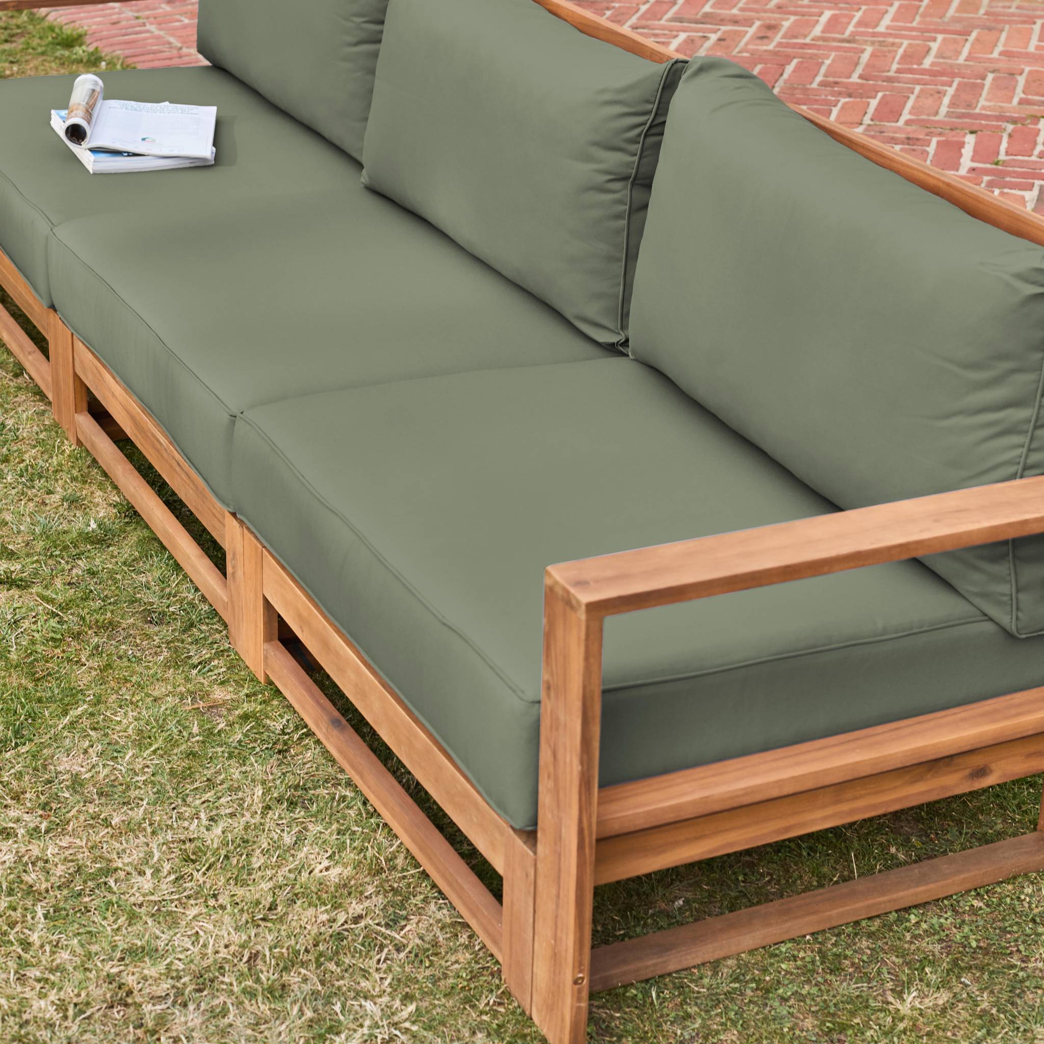 Salon de jardin bois d'acacia 5 places MENDOZA