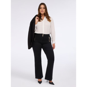 Fiorella Rubino - Camisa de georgette con micro tachuelas - Blanco