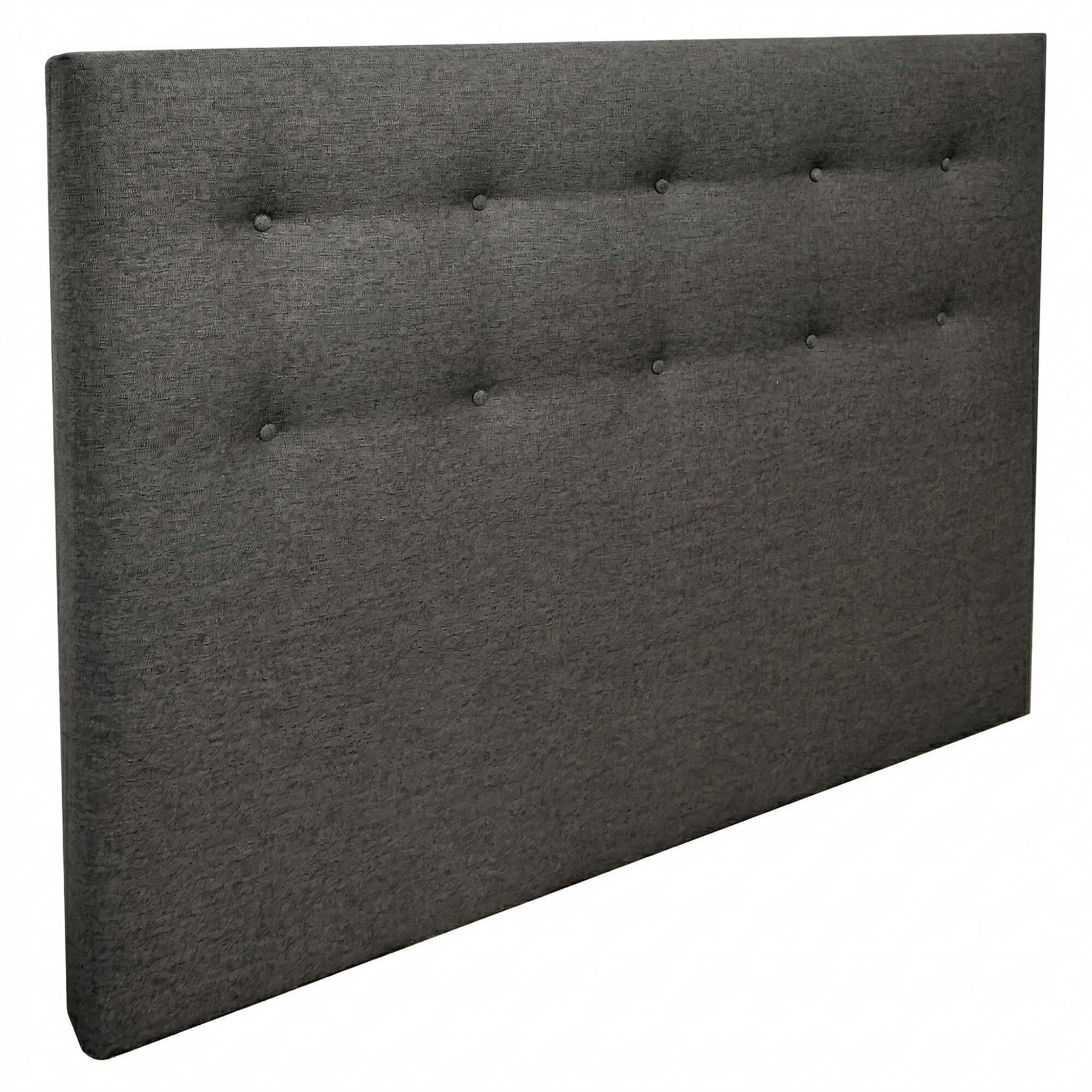 Sommier + tête de lit gris foncé