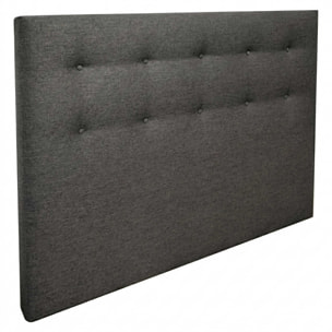 Sommier + tête de lit gris foncé