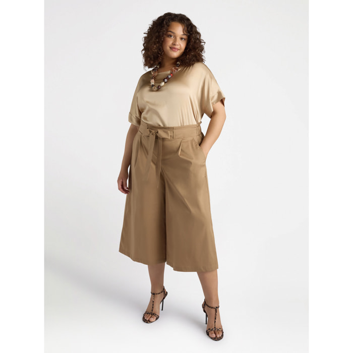Fiorella Rubino - Pantalón popelina - Beige