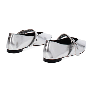 Ballerine donna silver a punta