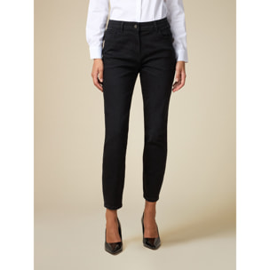 Oltre - Jeans skinny neri con cristalli - Nero