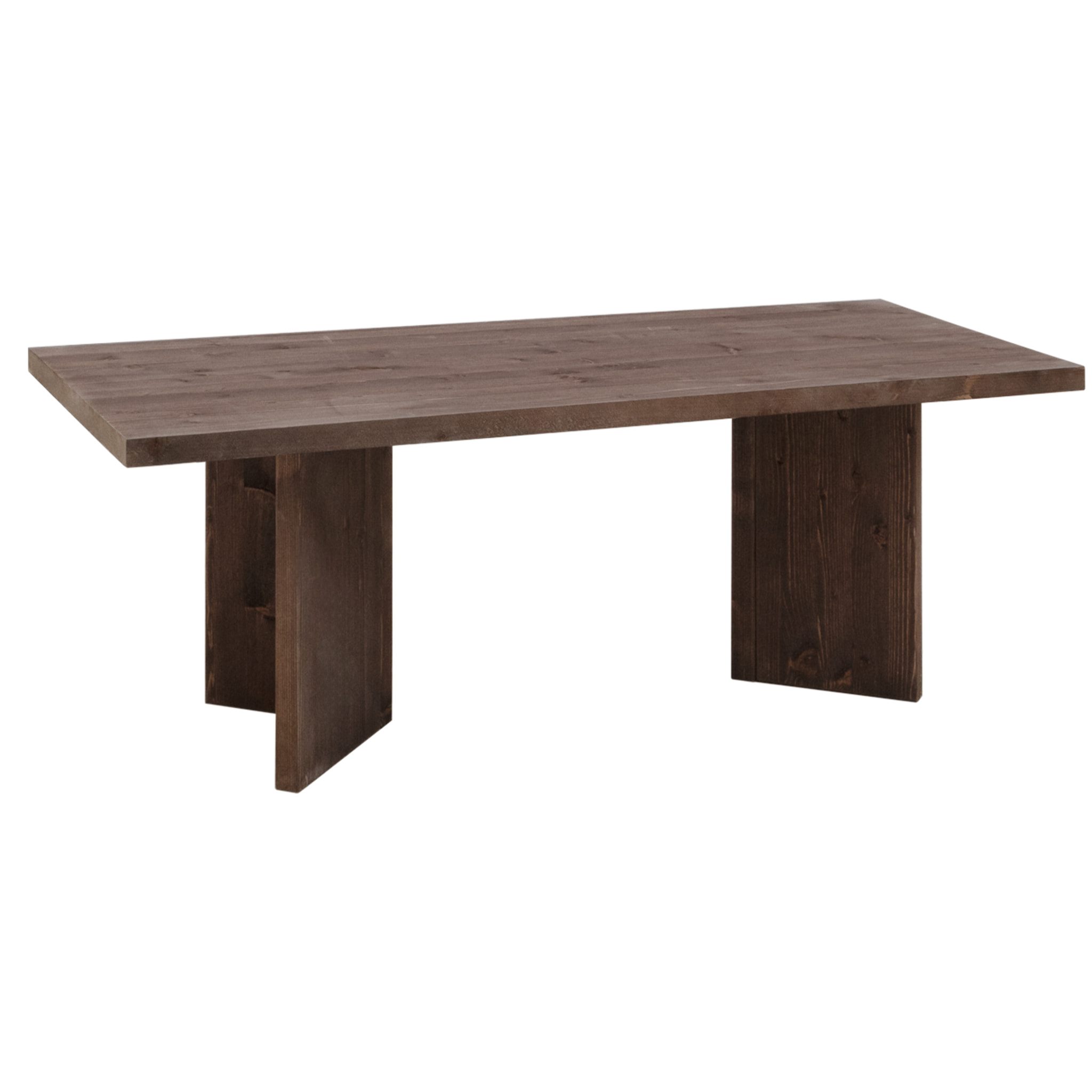 Mesa de centro de madera maciza en tono nogal de 120x55cm Alto: 40 Largo: 120 Ancho: 55