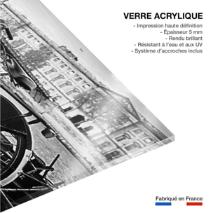 Tableau paris vélo au bord de seine  Tableau plexiglas