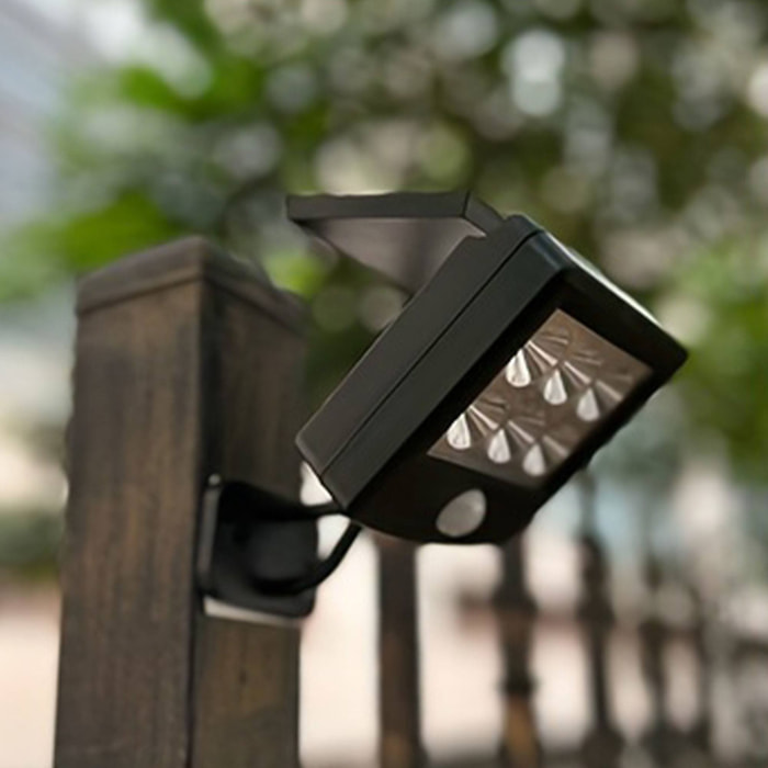 Well Home Luz de seguridad Solar con Sensor de movimiento PIR con 6 luces LED Blanco