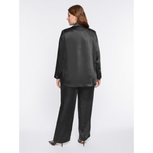 Fiorella Rubino - Blazer elegante de raso - Negro