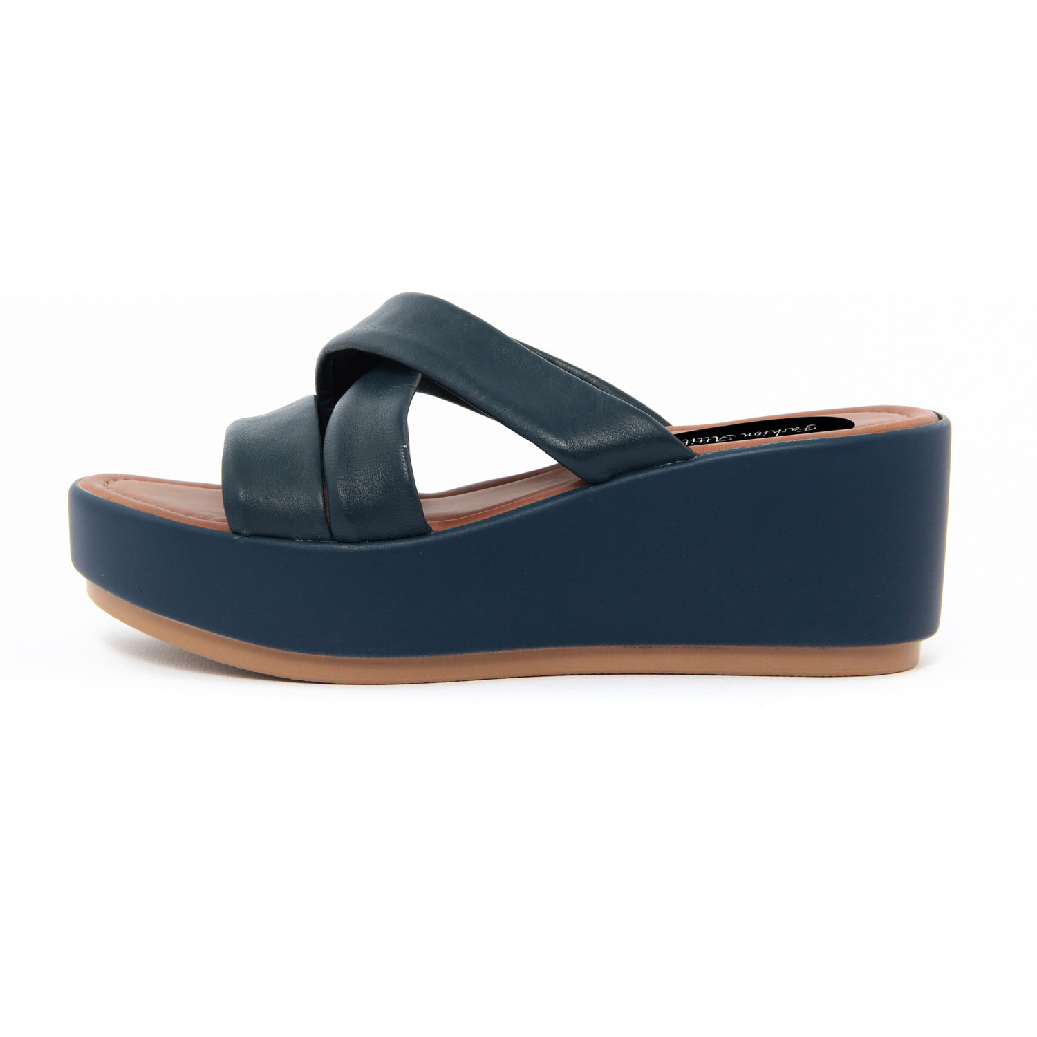 Sandalo con zeppa Donna colore Blu