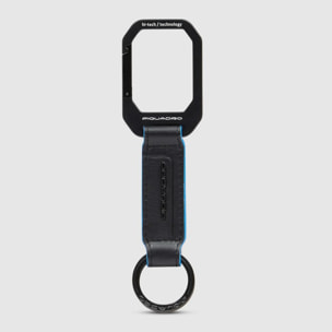 Piquadro Porte-clés mousqueton en cuir