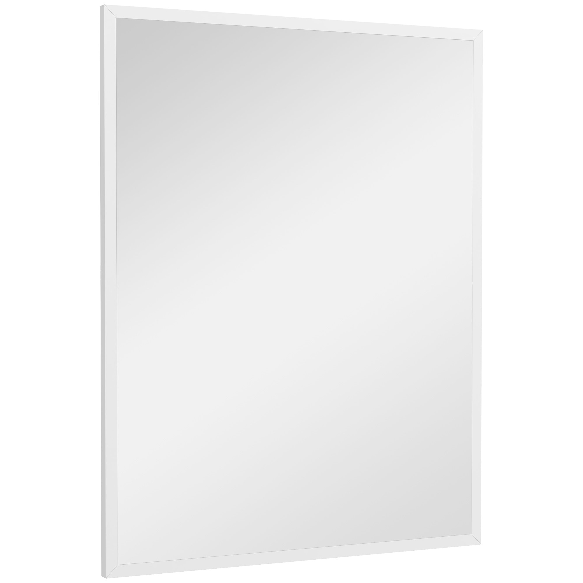 Miroir mural rectangulaire dim. 70L x 90H cm cadre MDF blanc
