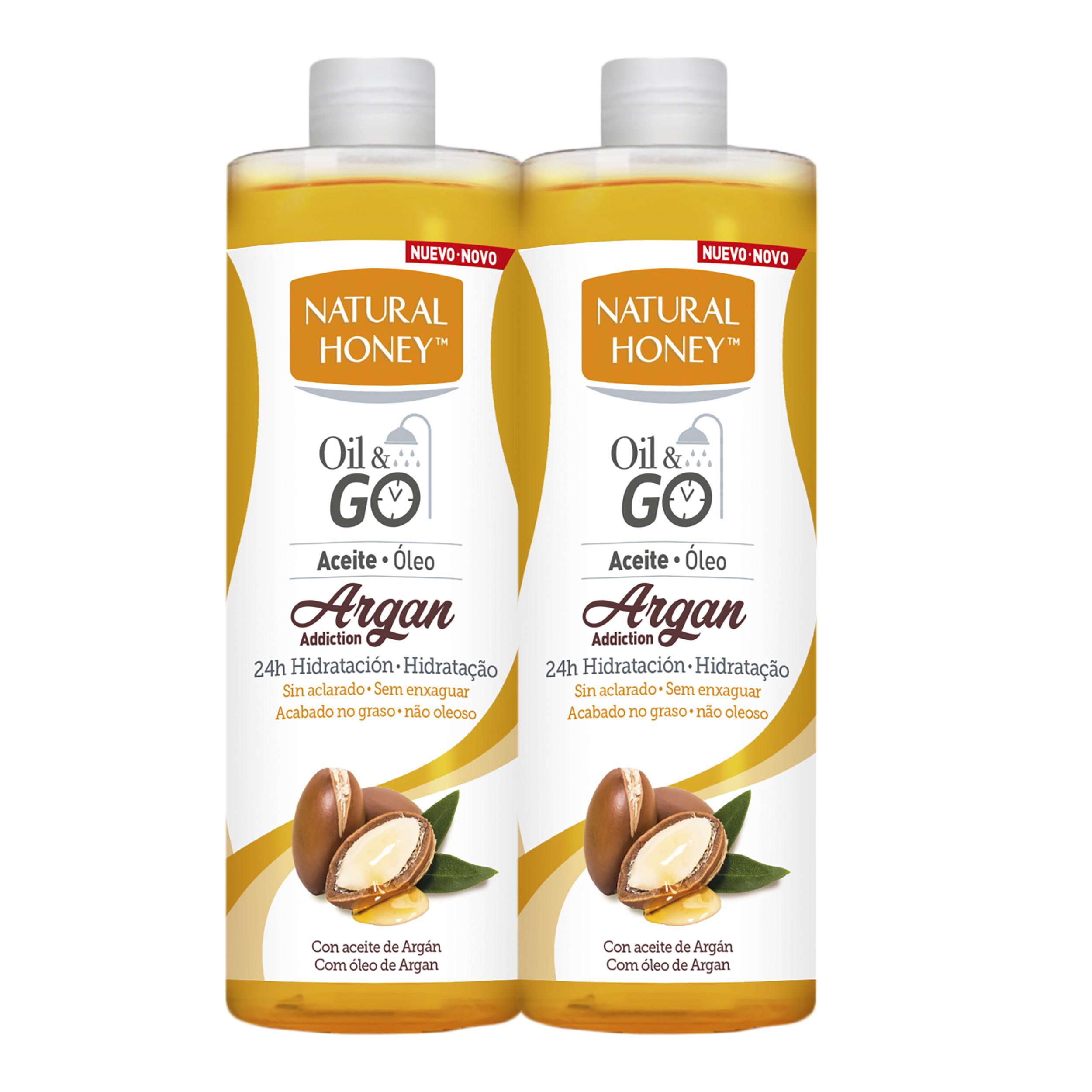 PACK X2 ACEITE CORPORAL OIL & GO ARGÁN NATURAL HONEY