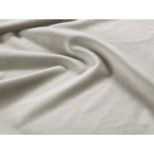 Canapé convertible avec coffre de rangement "Vermont" 3 places en velours beige clair