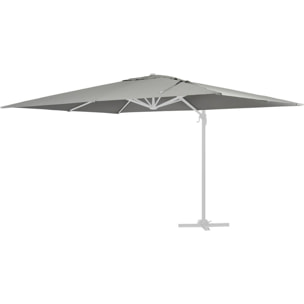 Toile pour parasol jardin déporté "Sun 4" - 3 x 4 m - Gris clair