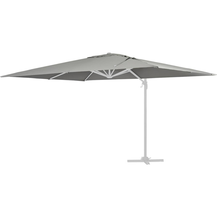 Toile pour parasol jardin déporté "Sun 4" - 3 x 4 m - Gris clair