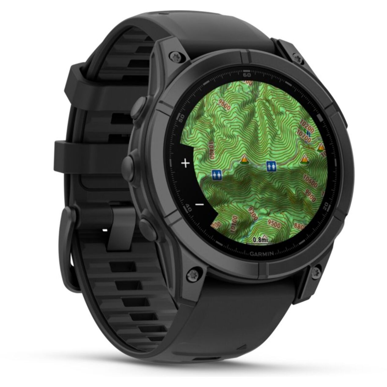 Montre sport GARMIN Fenix E 47mm Gris Acier bracelet noir