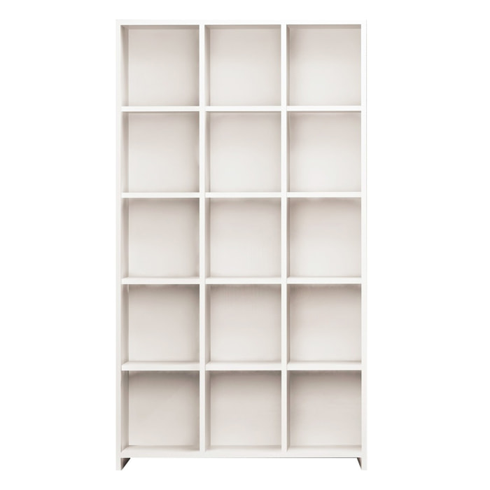 Librería,100% tablero de aglomerado rechapado en melamina, color blanco