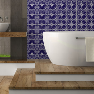 Stickers muraux - Sticker Mural Carrelage adhésif Cuisine Salle de Bain - 60 STICKERS CARRELAGES AZULEJOS VANIA