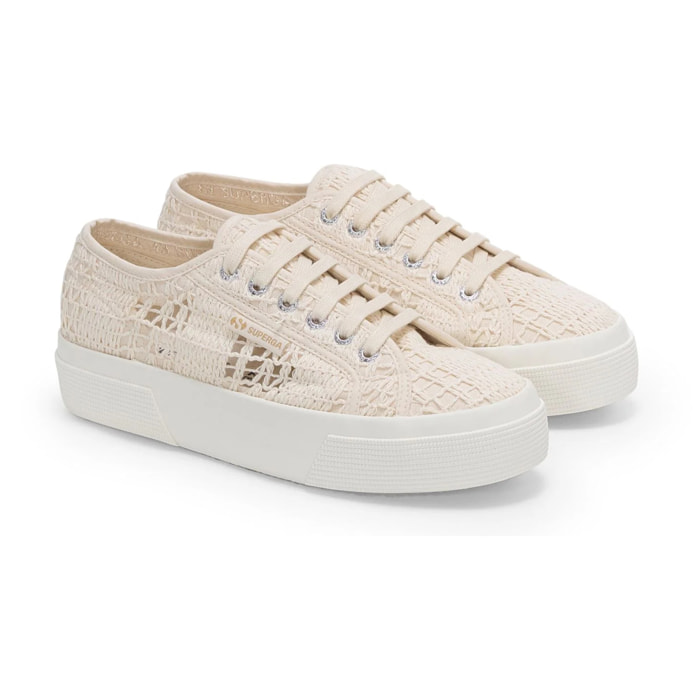 Superga - Scarpe da donna Donna Beige - 2740 PLATFORM CROCHET