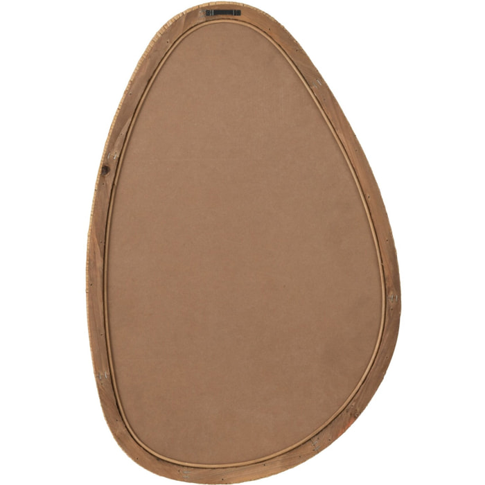 J-Line miroir Paille - jute/verre - naturel - medium - 46 x 70 cm